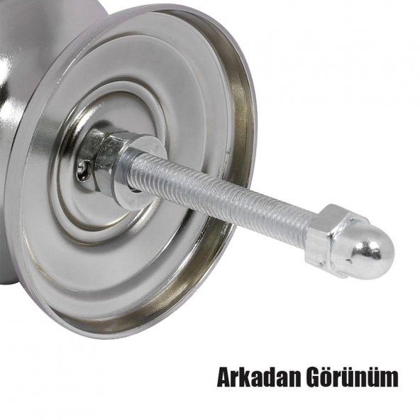 Kapı Tokmağı Topuzu Kapı Babası Kolu Saten Albrifin Metal Tokmak - Resim 3