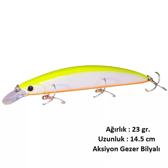 23gr.14.5cm Rapala Lures Suni yem,Levrek,Lüfer Ailesi Sahte Yapay Yem - 9