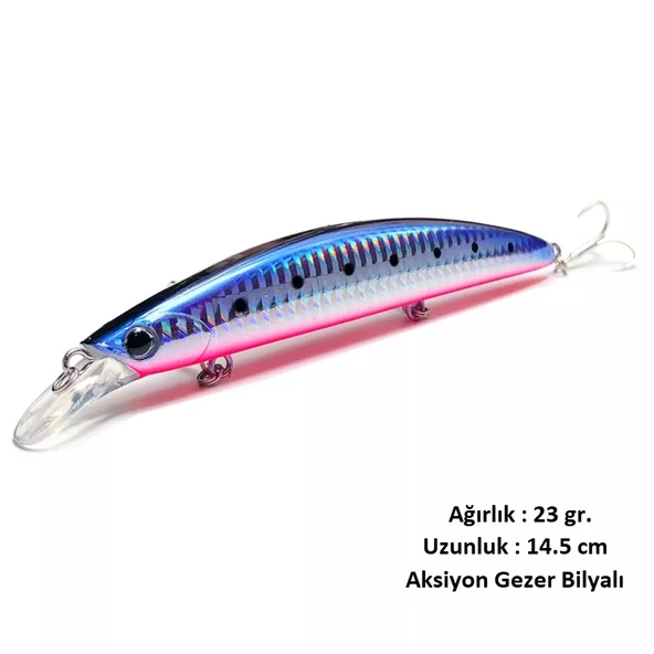 23gr.14.5cm Rapala Lures Suni yem,Levrek,Lüfer Ailesi Sahte Yapay Yem - 8
