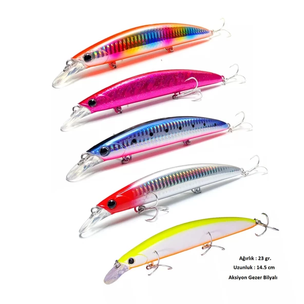 23gr.14.5cm Rapala Lures Suni yem,Levrek,Lüfer Ailesi Sahte Yapay Yem - 5