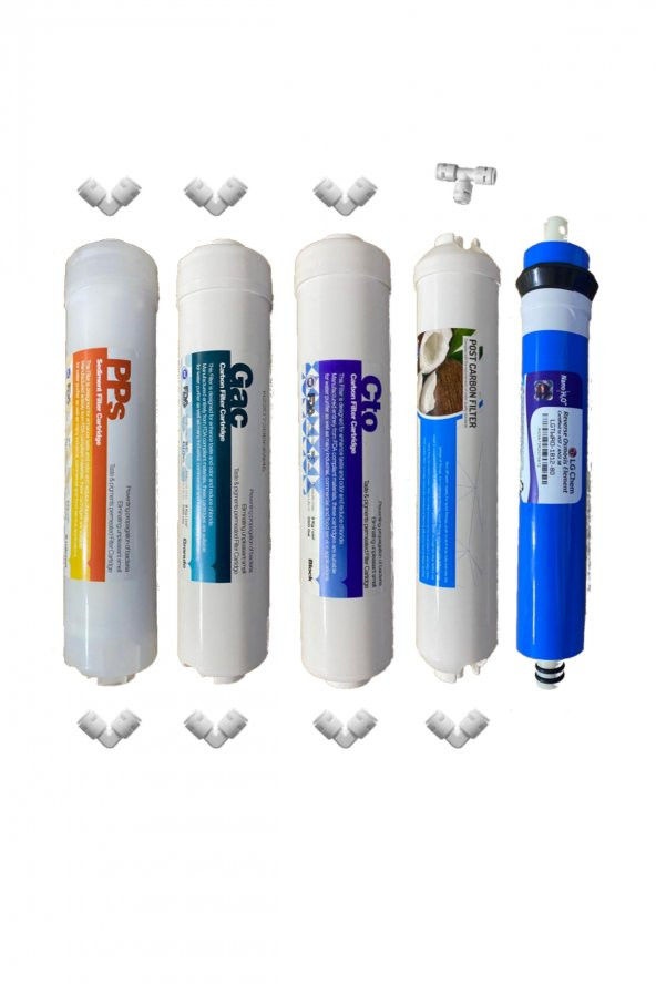 LG marka Su Arıtma Cihazı Filtresi Kapalı Kasa 5 li Filtre Seti - LG Membran Filtre Seti ürün görseli