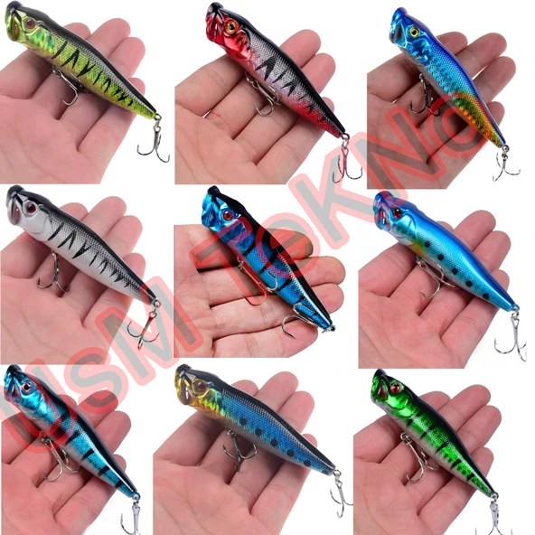 12 Gr.Popper Rapala LuresSahte Yem  Suni YemSu üstü YapayYem