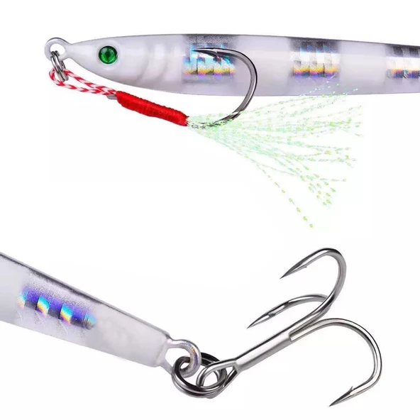 Jig Yem 21gr. 8.5 cm Asist Kancalı Yapay Yem Lures Sahte Yem Rapala - 4