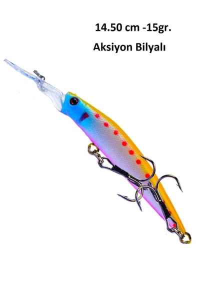 15Gr.Rapala SahteYem Lures Turna Levrek,Lüfer,Çinekop,Rapala J02 - 7