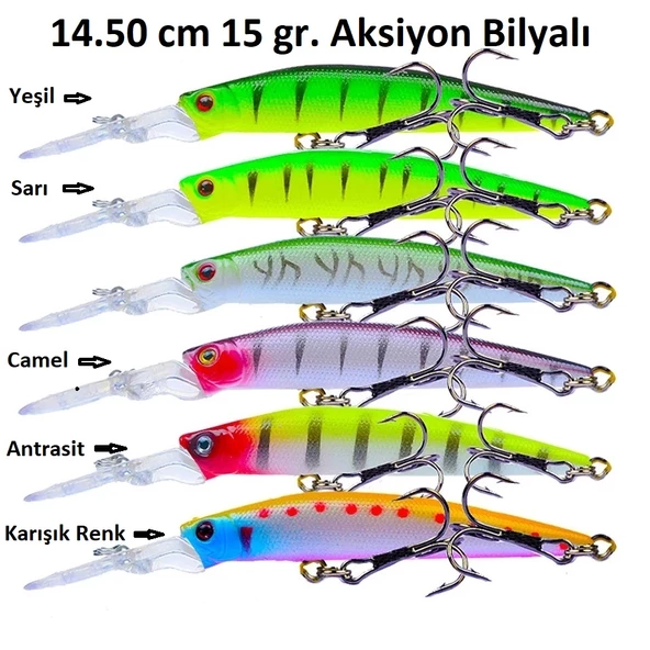 15Gr.Rapala SahteYem Lures Turna Levrek,Lüfer,Çinekop,Rapala J02