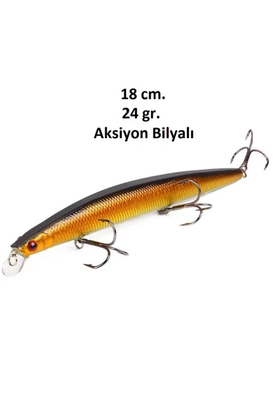 18 cm 24 gr.Lazer Turna Rapala,Levrek Rapala ,,Sahte Lures Yapay Yem - 11