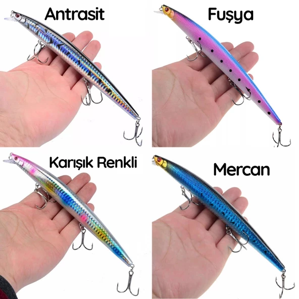 18 cm 24 gr.Lazer Turna Rapala,Levrek Rapala ,,Sahte Lures Yapay Yem - 9