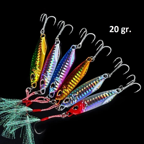 Jig Yem 20gr. Lures Sahte Yem Rapala Levrek,Lüfer,Çinekop,Palamut,Zargana,Turna Rapala
