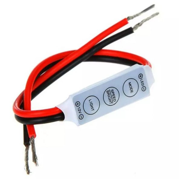 Led Şerit Modülü 7 mod Tek Renk Uyum Şerit led kontrol Kablo Flaşör Modül Konnektör - 4
