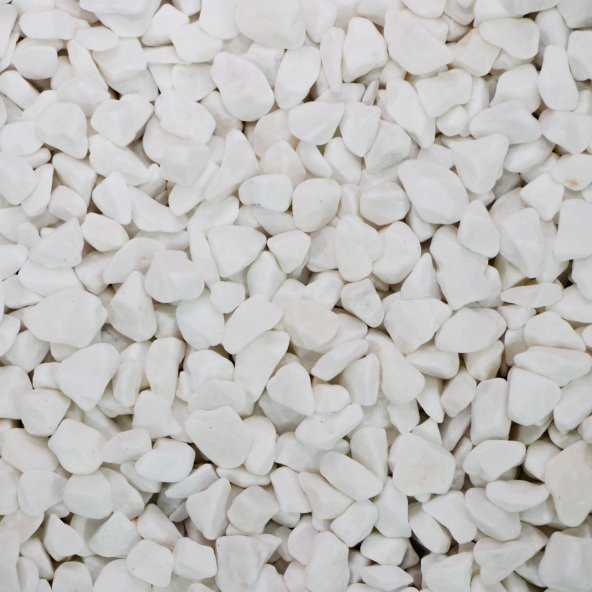 2 Kg Beyaz Çakıl Taşı Teraryum süsü Fanus Çakıl Taşı Dekoratif Akvaryum Taşı1-2 cm çaplı - 2