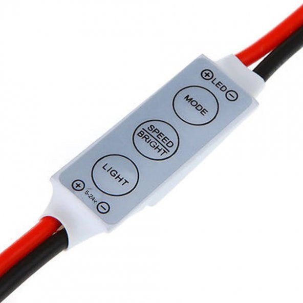 Led Şerit Modülü 7 mod Tek Renk Uyum Şerit led kontrol Kablo Flaşör Modül Konnektör - 5