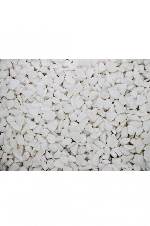 2 Kg Beyaz Çakıl Taşı Teraryum süsü Fanus Çakıl Taşı Dekoratif Akvaryum Taşı1-2 cm çaplı - 4