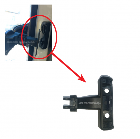 Ford Courier Arka Sürgülü Cam Mandal Plastiği Tamir Takımı