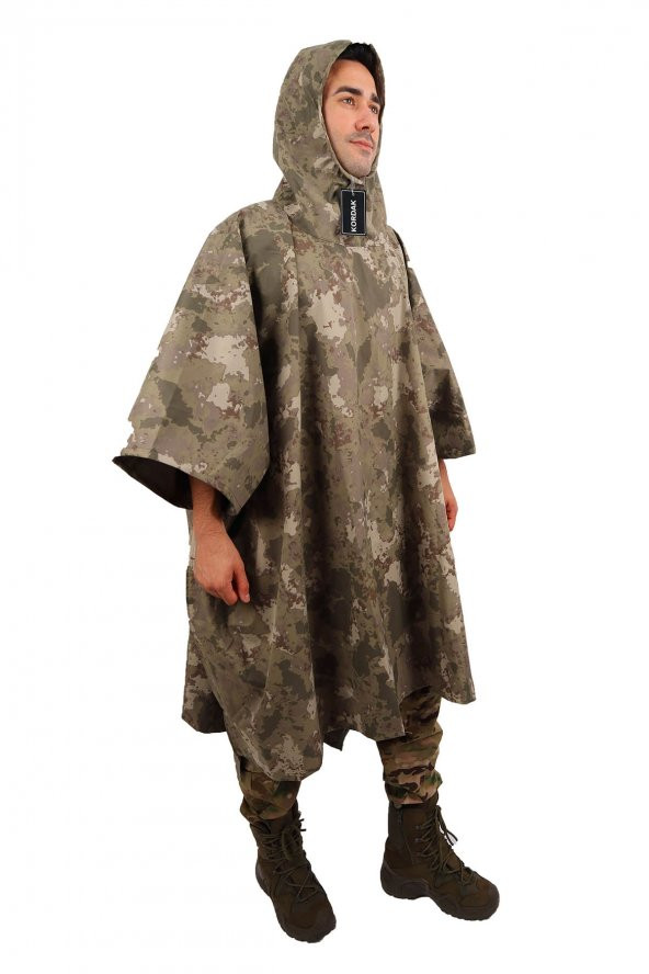 Kamuflaj Su Geçirmez Askeri Panço - Arazi Yağmurluk - 4