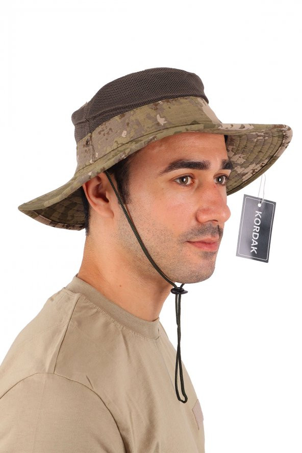 Askeri Kamuflaj Arazi Fötr Şapka - Operasyon Şapkası Jungle Şapka