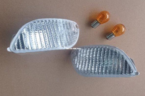 Ford Focus Mk1 Ön Tampon Sinyali Beyaz (Şeffaf) Sol-Sağ Takım 1998-2001