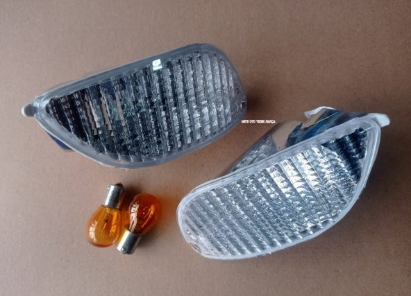 Ford Focus Mk1 Ön Tampon Sinyali Beyaz (Şeffaf) Sol-Sağ Takım 1998-2001 - 2