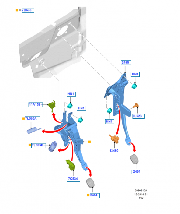 Ford Focus Mk3 Mk3,5 Debriyaj Pedal Yayı 2011-2018 - 5