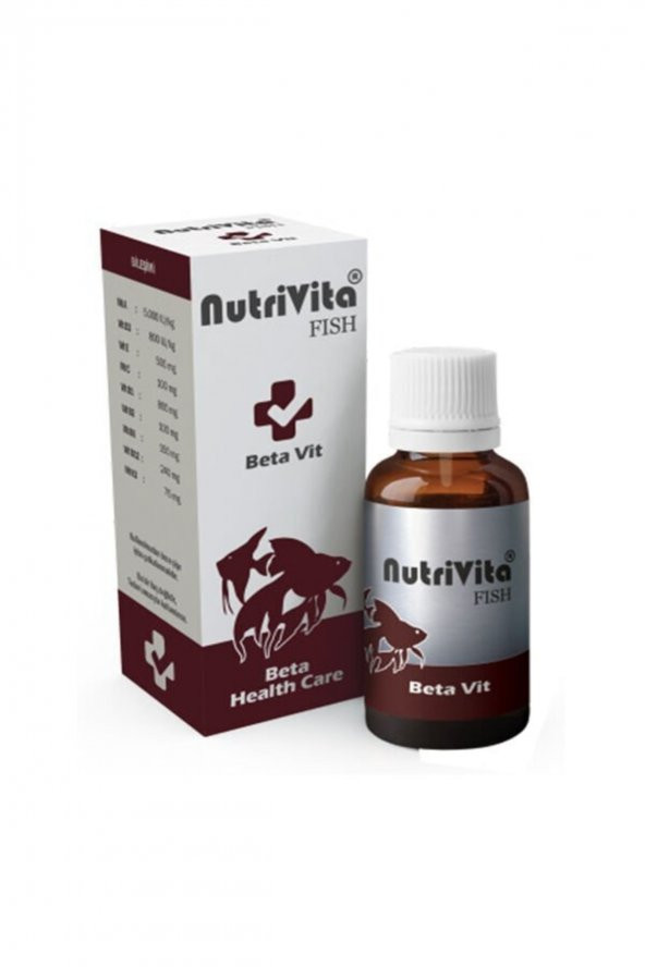 Nutrivita Beta (Betta) Balık Vitamini 30 ml