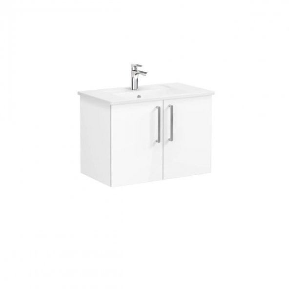Vitra Root Flat 80 cm Beyaz Kapaklı Banyo Dolabı Alt Modül Lavabo