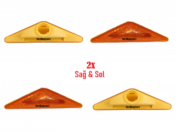 Focus Çamurluk Sinyali Sarı Sağ-Sol Takım 2 Adet Üçgen