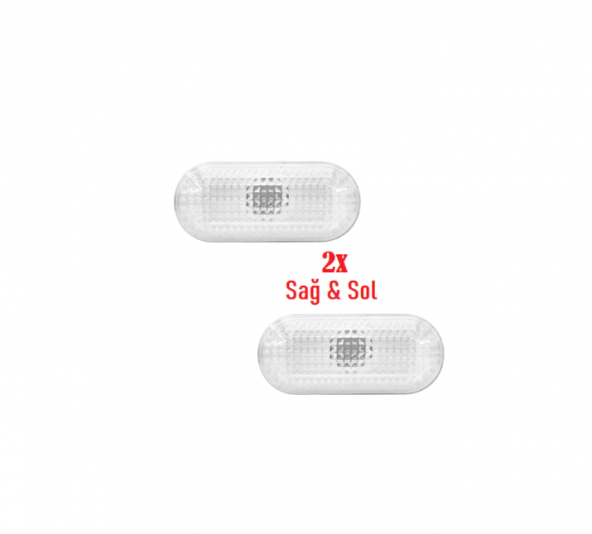 Focus Çamurluk Sinyali Beyaz Sağ-Sol Takım 2 Adet