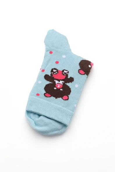 Kanz Desenli Pamuklu 2'Li Kadın Çorap - Resim 8