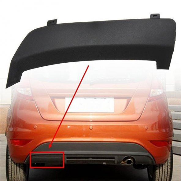 Ford Fiesta Arka Tampon Çeki Demir Kapağı 2008-2018 8A6117K922Ab