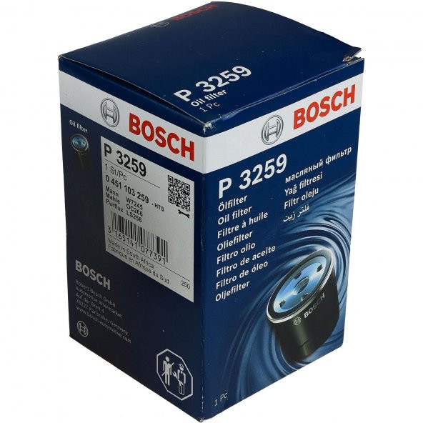 Ford Fiesta Benzinli Yağ Filtresi Bosch 2002-2008 0451103259 - 3