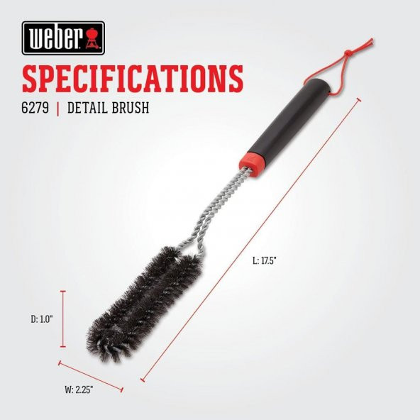 Weber 6279 Izgara Detay Fırçası 18" 46 CM - 4