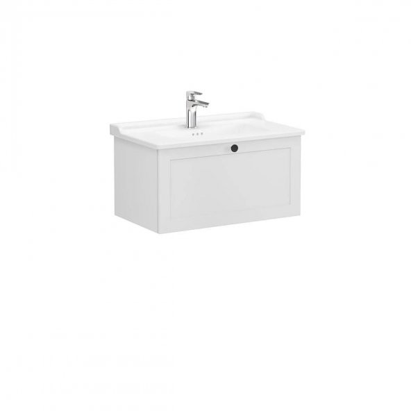 Vitra Root Classic 80 cm Açık Gri Çekmeceli Banyo Dolabı Alt Modül Lavabo