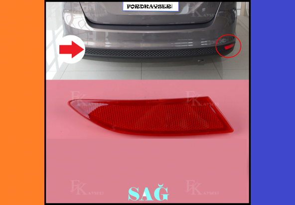 Focus Arka Reflektör Kedi Gözü (Lens) Sağ 2011-2017