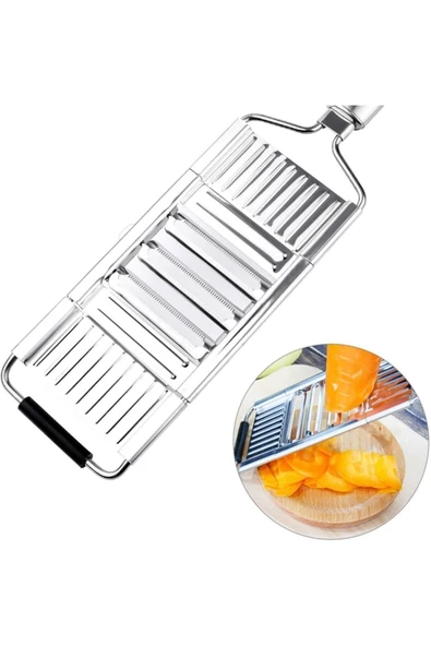 Paslanmaz Çelik 3 Bıçaklı Sebze Dilimleyici 3 In 1 Dilimleyici Doğrayıcı Çoklu Rende - 3