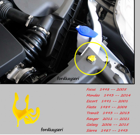 Transit Focus Escort Mondeo Kaput Demir Klipsi W709046S300