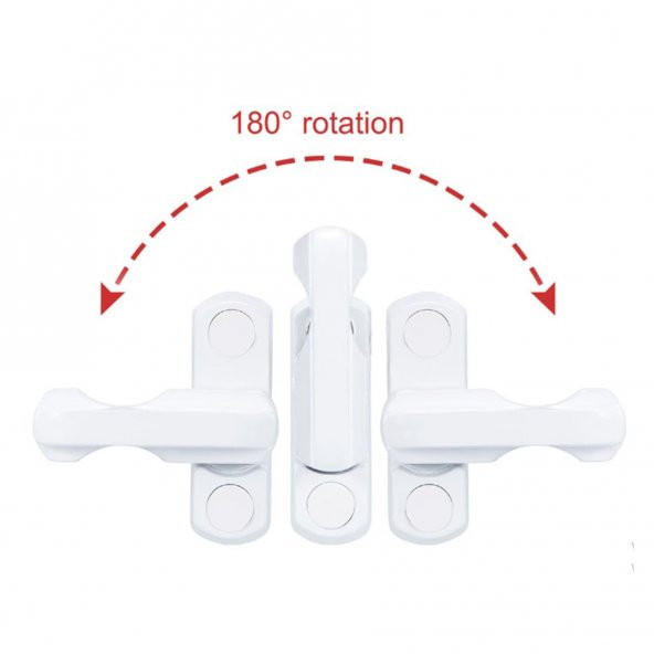PVC Pimapen Pencere Cam Balkon Kapısı Güvenli Emniyet Kilidi - 3