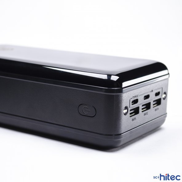 Schitec YK90 50000mAh 2xUsbA + Type-C + Micro + Lightning Çıkışlı Led Göstergeli Powerbank - 2