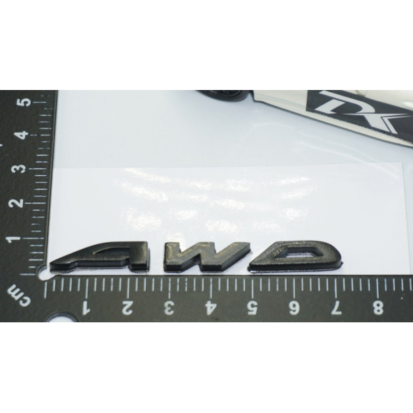 DK Tuning AWD Bagaj Siyah ABS 3M 3D Yazı Logo Subaru İle Uyumlu - 4