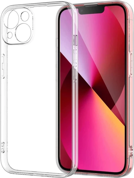 Vendas iPhone 14 Uyumlu (iPhone 14) Simple Serisi Kamera Korumalı Soft Şeffaf Silikon Kılıf - 1