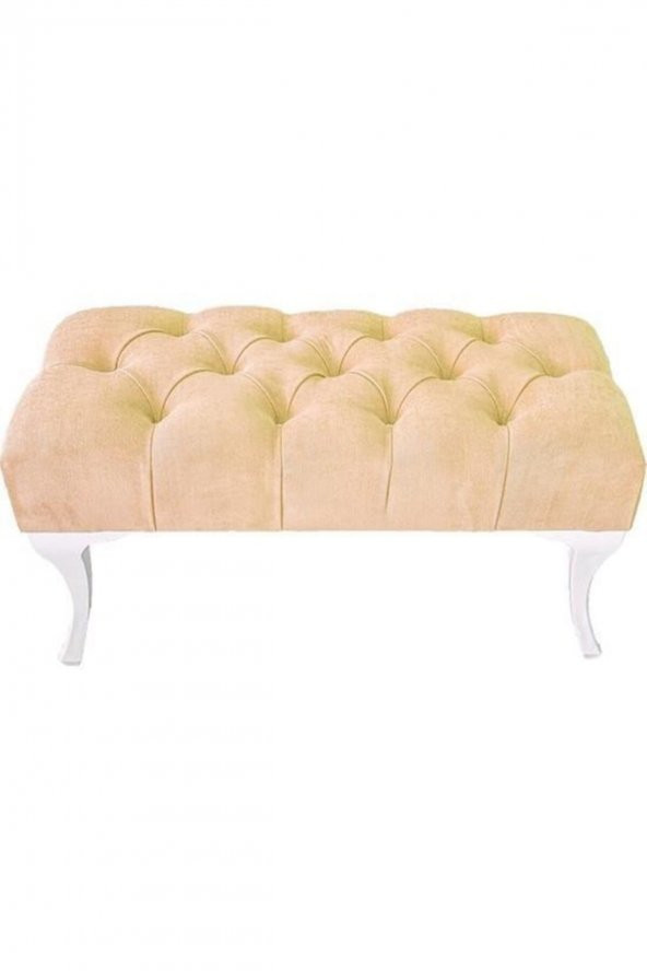 İndirim Çadırı Puf & Benç 45X90-Pls Ayak Silenebilir Kumaş Krem - 5