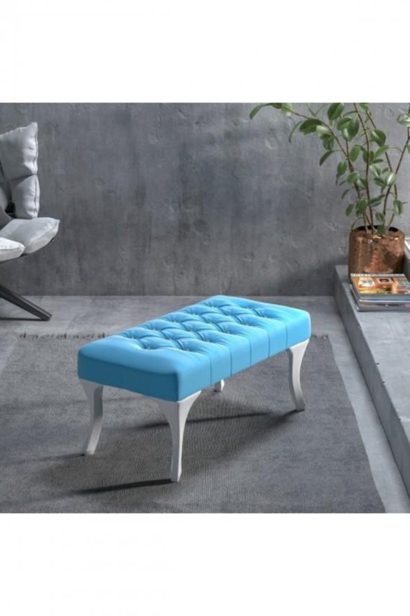 İndirim Çadırı Puf & Benç 45X90-Pls Ayak Silenebilir Kumaş Krem - 6