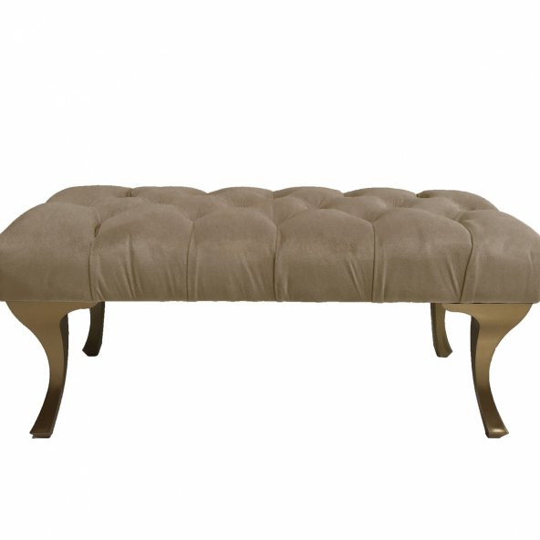 Ünüvar Konsept Puf & Benç 45X90-Pls Ayak Silenebilir Kumaş Krem K1