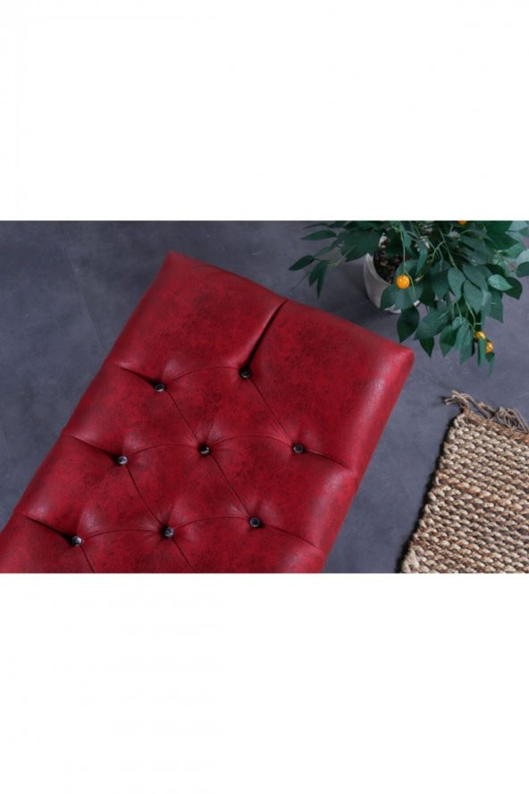 Stoker Puf & Benç 45X90-Pls Ayak Silenebilir Kumaş Bordo - 3