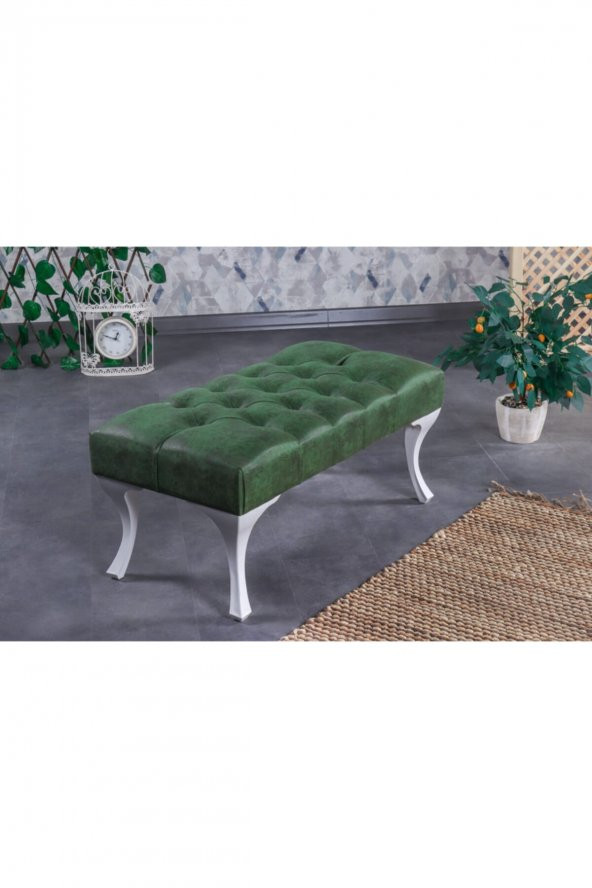 Stoker Puf & Benç 45X90-Pls Ayak Silenebilir Kumaş Yeşil