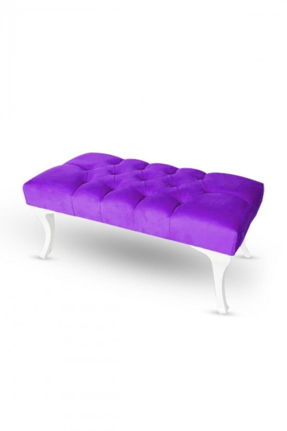 En6 Puf & Benç 45X90-Pls Ayak Silenebilir Kumaş Mor