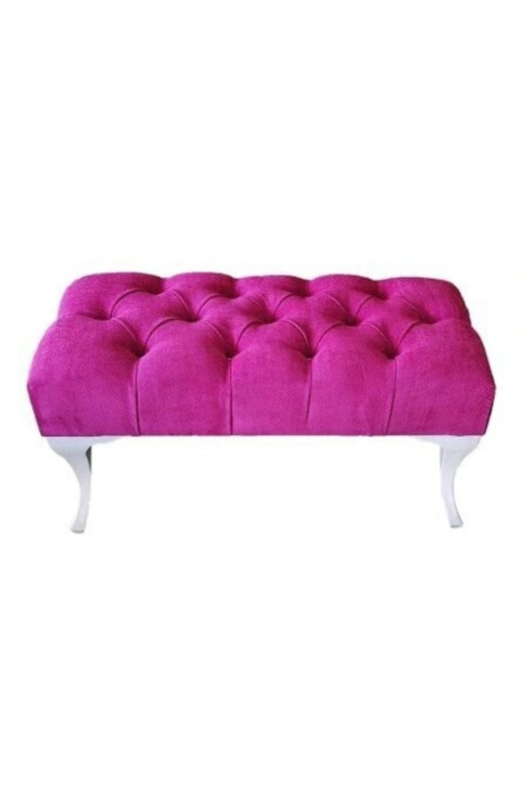 Teknor Puf & Benç 45X90-Pls Ayak Silenebilir Kumaş Pembe