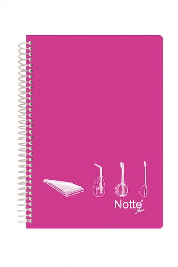 Spiralli Plastik Kapak A4 40 Yaprak Müzik Defteri 60-140