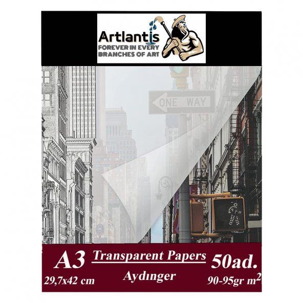 Aydınger Kağıdı A3 90 gr 50li Eskiz Kağıdı 1 Paket Artlantis Aydınger Kağıt 29,7x42 cm 1 Paket - 1