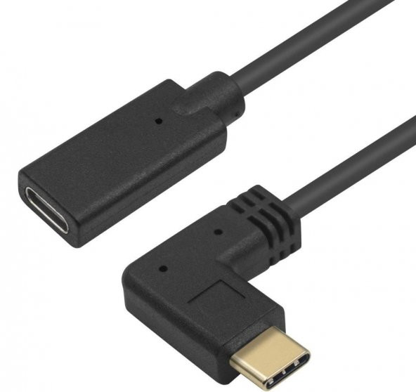 USB 3.1 Type-C 90 Derece Uzatma Kablosu 1.8 Metre