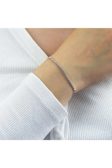 Beyaz Altın Su Yolu Bileklik