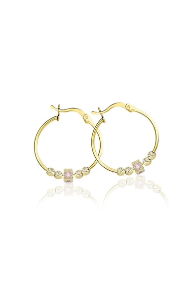 Pandora Açık Pembe Taşlı Küpe